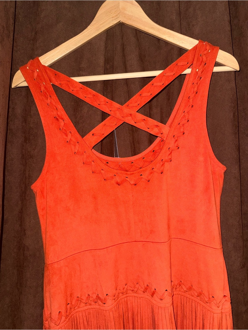 Idyllwind Western Boho Suede Fringe Dress - Picture 6 of 6